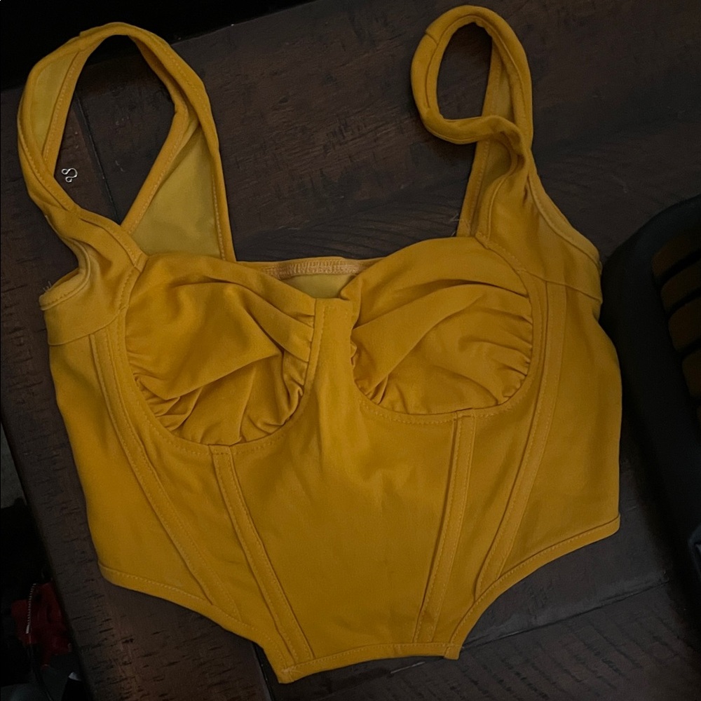 Yellow Bustier Top